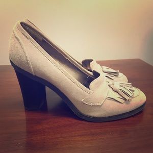 Loft Grey Suede Oxford style Heels